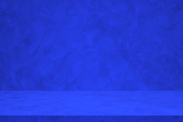 istock Wall interior background, studio and backdrops show products.with shadow from window color white and blue light. background for text insertion and presentation product 1869047946
