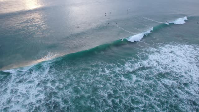 Not very good waves for surfing, but couple of people manage to do a little ride