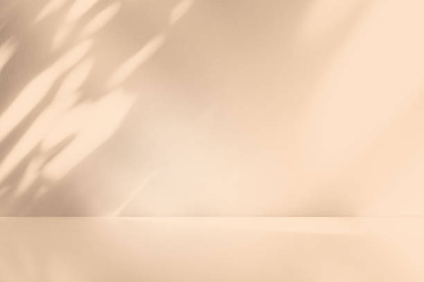 istock Wall interior background, studio and backdrops show products.with shadow from window color white and beige light. background for text insertion and presentation product 1869050992