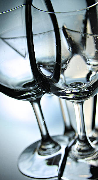 istock Blue Background of wine glass in Basin. 186905579
