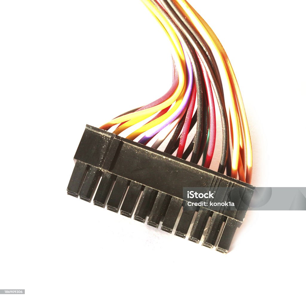 cable de fuente de alimentación de ordenador - Foto de stock de Cable libre de derechos