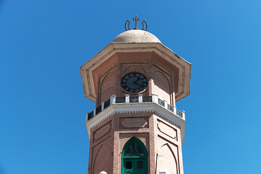 Clock Tower Of Izmir With Blue Sky Copy Space, Turkey