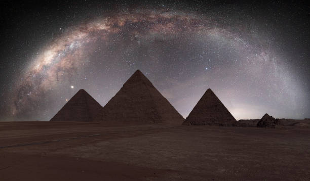 istock The Milky Way rises over the Pyramids in Giza, Egypt 1869111698