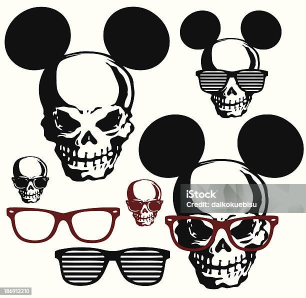 Schädel Stock Vektor Art und mehr Bilder von Brille - Brille, Charakterkopf, Grauen