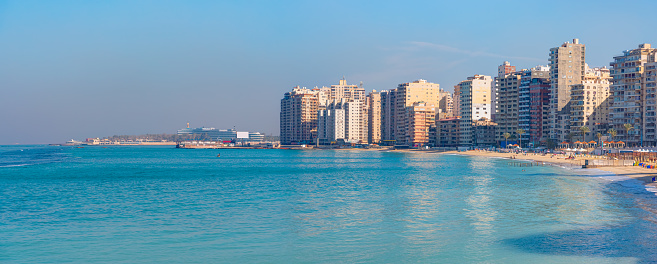 View of Alexandria harbor and  \nbuildings - Alexandria, Egypt