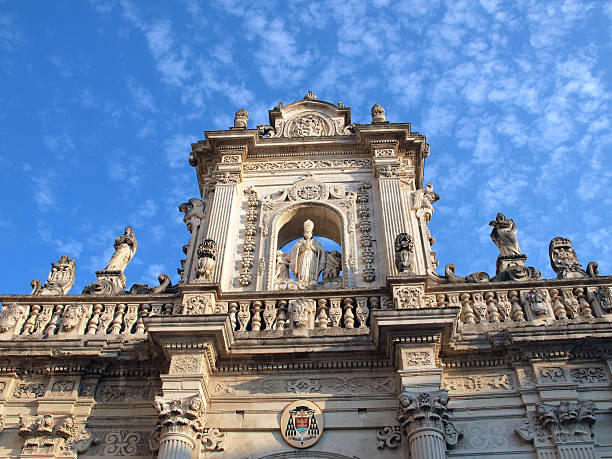 barockkirche lecce (apulien) - baroque style lecce italy puglia stock-fotos und bilder