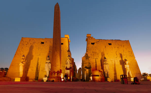 istock Luxor temple exterior at twilight blue hour - Luxor, Egypt 1869127079