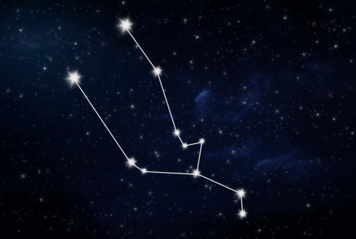 taurus horoscope star sign with night sky