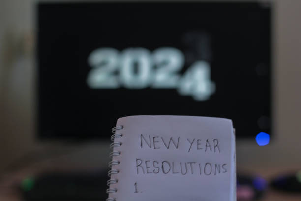 2024年の新年のコンセプト。 - dieting planning calendar event ストックフォトと画像
