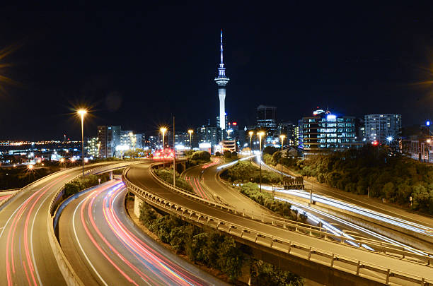 istock Auckland city night with the Sky Tower 186913321