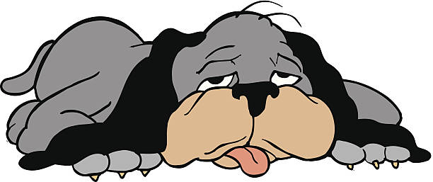 Dog Tired Stock Illustration - Download Image Now - Dog, Tired, Clip Art -  iStock