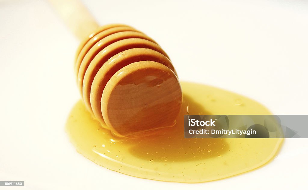 Honey Isolated on white honey dipper Breakfast Stock Photo