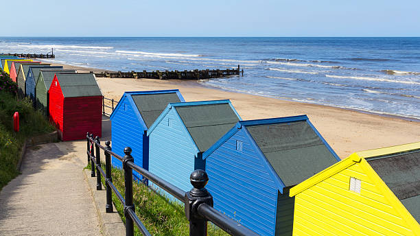 istock Mundesley Beach Huts Norfolk England 186914696