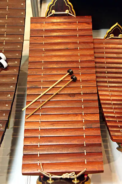 Photo of Xylophone Musical instrument of Thailand.