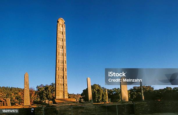 Obelisk In The Aksum Kingdom Ethiopia Stock Photo - Download Image Now - Ethiopia, Axum, Obelisk