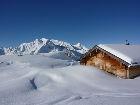 Ski hut in the Alps