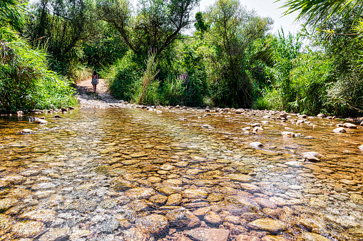 Porsuk (Badger) River. Empty dam lake before rainy season. Kutahya - Eskisehir Turkey