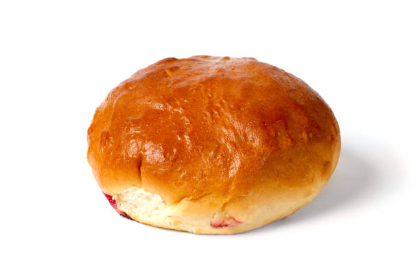 istock Round bun on white background. The bun is isolated. 1869154962
