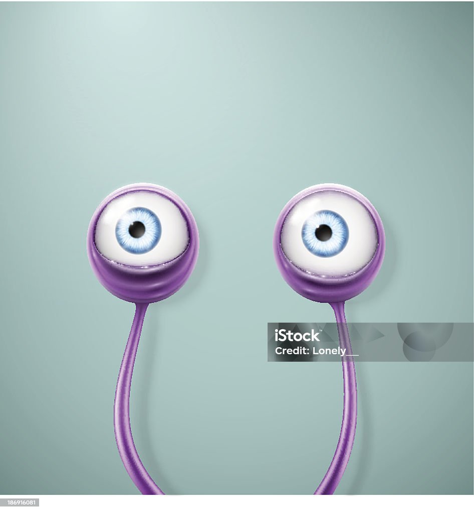 Pinkish Purple Alien Eyes With Long Stalks Stock Illustration - Download  Image Now - Alien, Eyeball, Bizarre - iStock