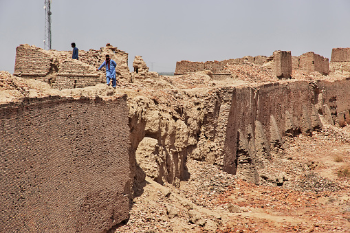 Derawar, Pakistan - 26 Mar 2021: Derawar fort in Ahmadpur East Tehsil, Punjab province, Pakistan
