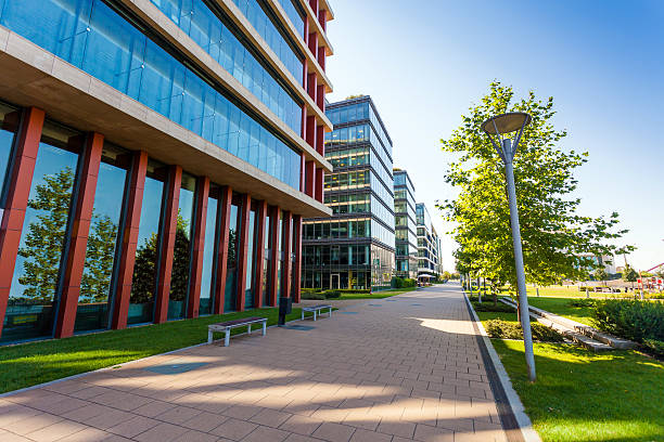 istock Modern office building detail 186917850