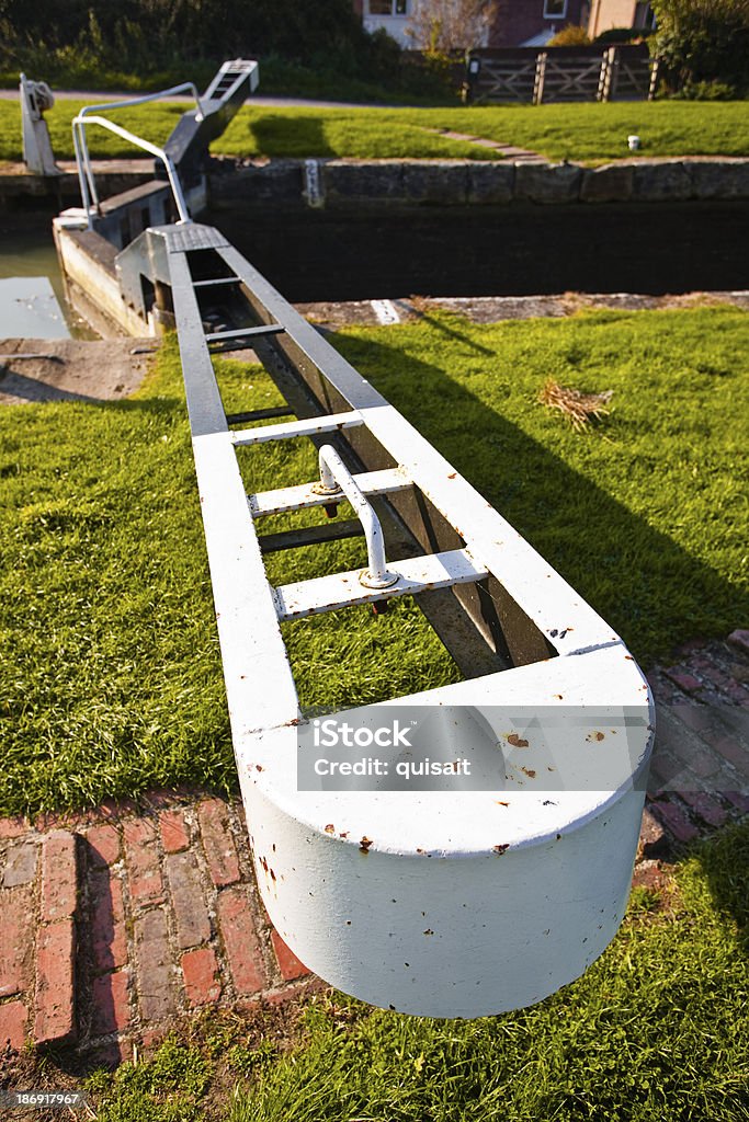 Canal lock A lock on the kennet & Avon canal in Wiltshire. British Culture Stock Photo