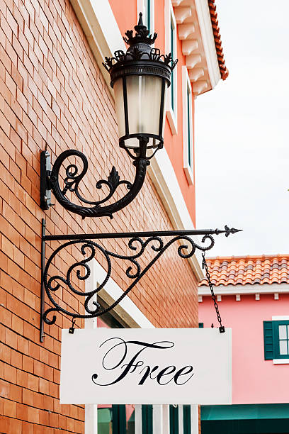 istock Free sign in shopping center 186918121
