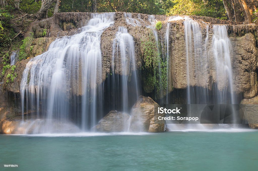 Cataratas de Erawan em Kanchanaburi, Tailândia - Royalty-free Animal selvagem Foto de stock