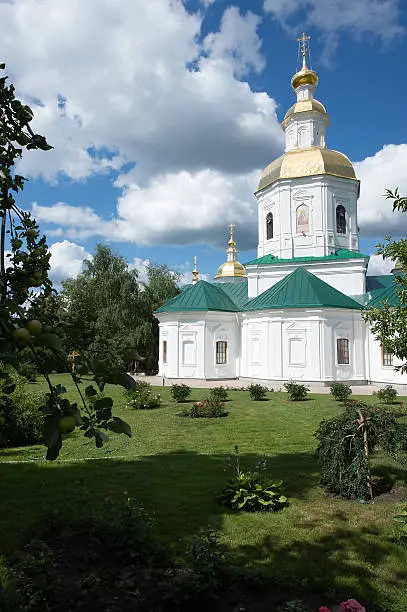 "Diveevsky monastery. The Kazan Church..A small temple at the entrance to the monastery.".
