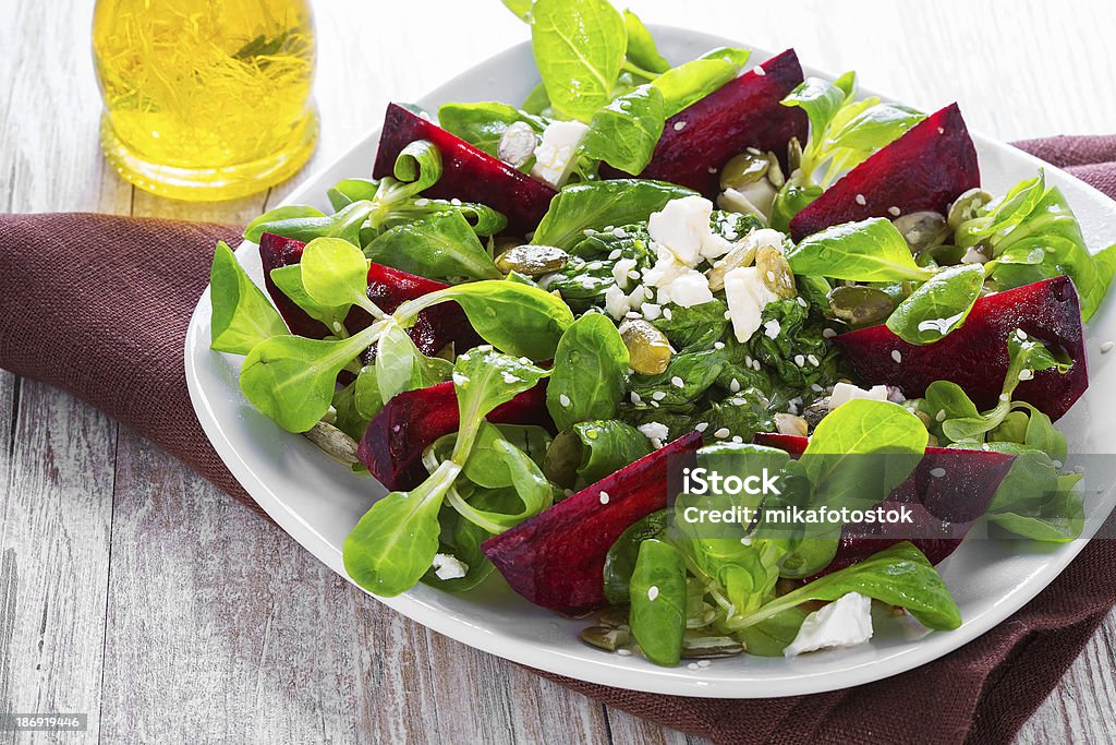 salad of beets and feta cheese Beet Stock Photo