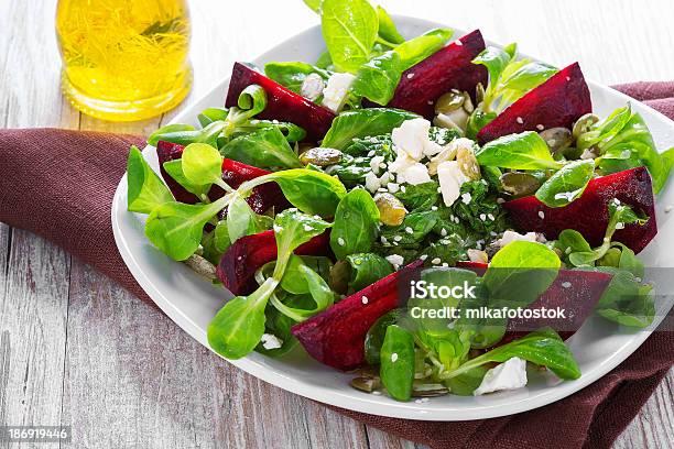 Salad Of Beets And Feta Cheese Stock Photo - Download Image Now - Beet, Close-up, Dieting