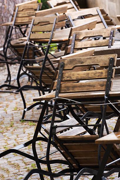 istock Garden chairs and tables 186919469