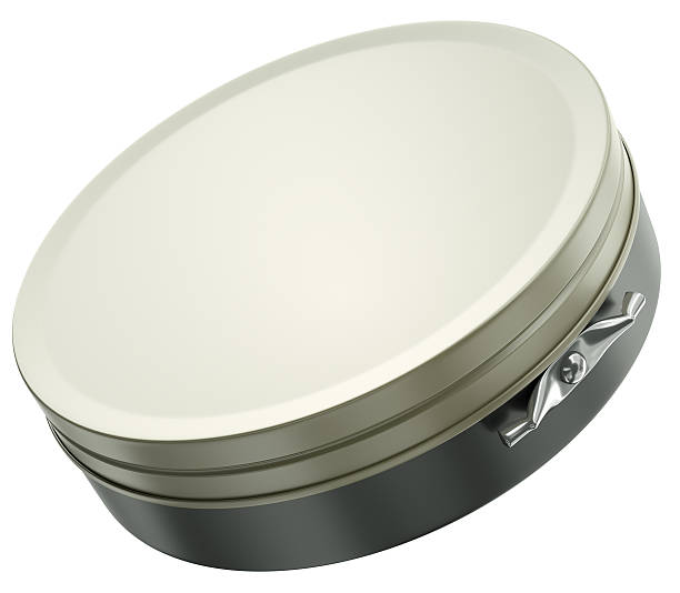 Blank shoe polish box on a white background