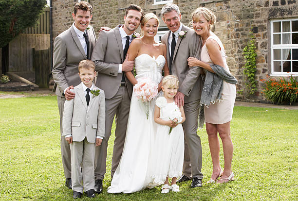 istock Family Group At Wedding 186919937