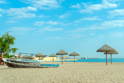 wakra, Qatar- December 17, 2023: Beautiful beaches in Qatar. Al wakrah beach Doha Qatar