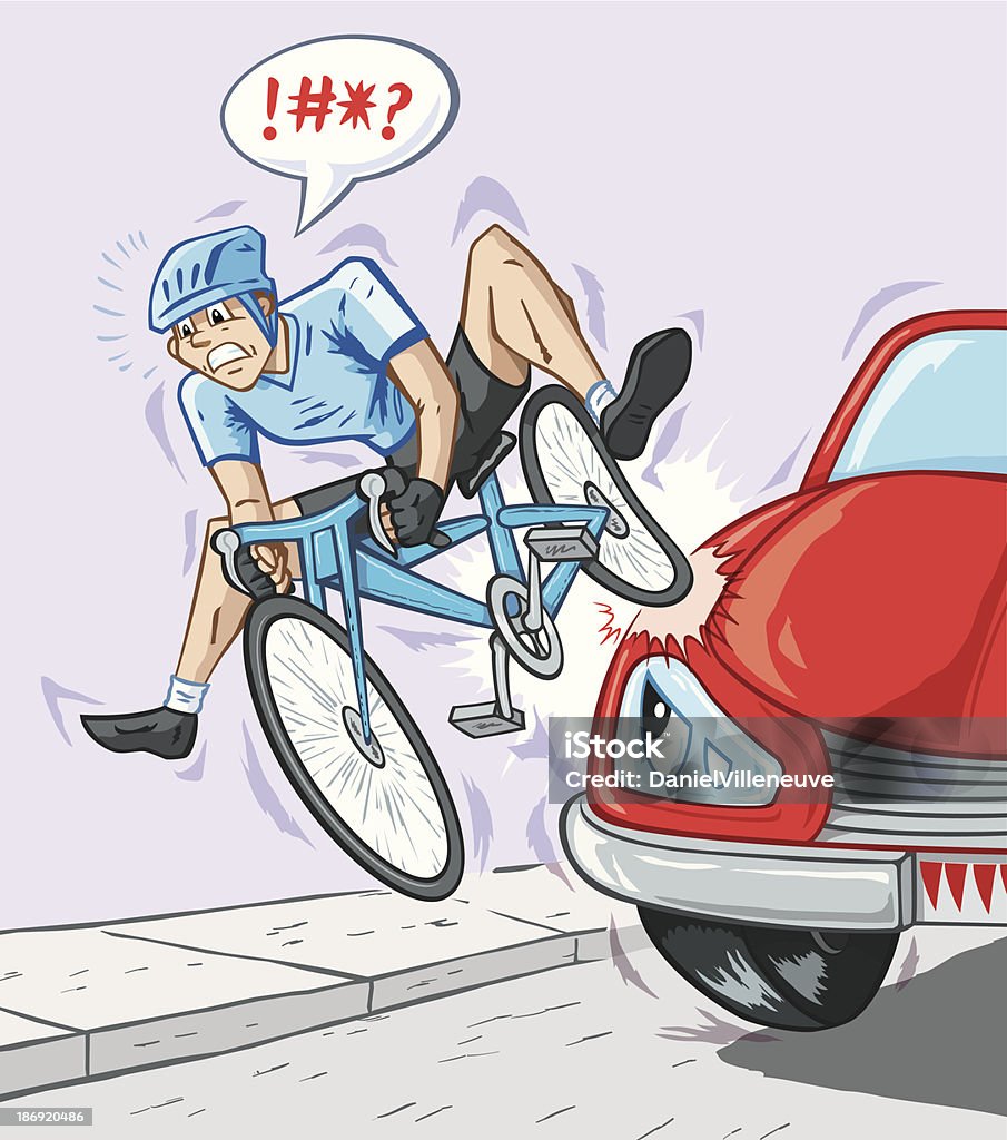Bad accident - clipart vectoriel de Vélo libre de droits