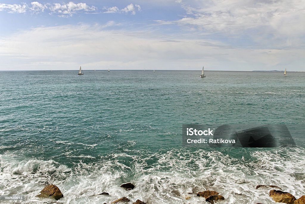 Na praia. - Foto de stock de Azul royalty-free