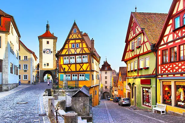 Photo of Colorful houses on Rothenburg ob der Tauber