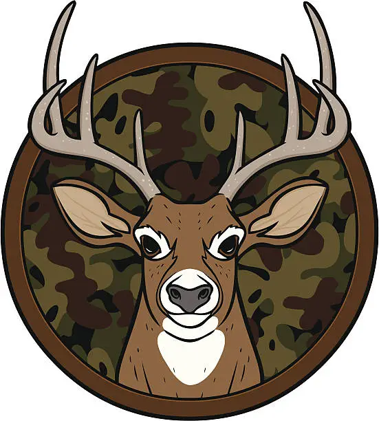 Vector illustration of Deer Hunting Insignia