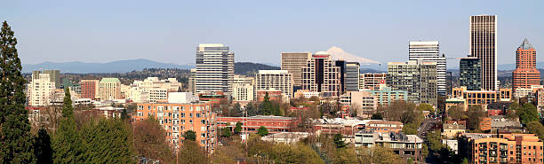 istock Portland Oregon Downtown Skyline Panorama 186922376