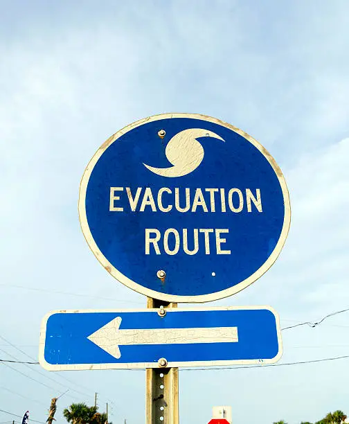 streetsign emergency route in eastpoint
