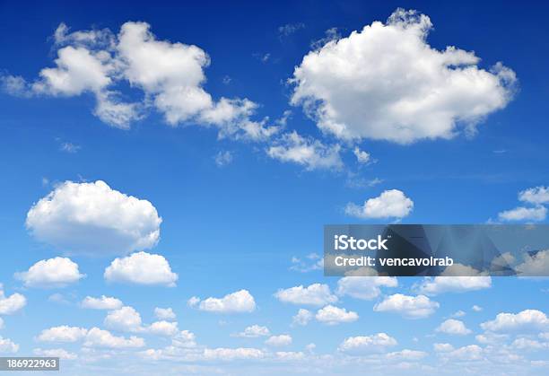 Blue Sky Stock Photo - Download Image Now - Cumulus Cloud, Backgrounds, Beauty In Nature