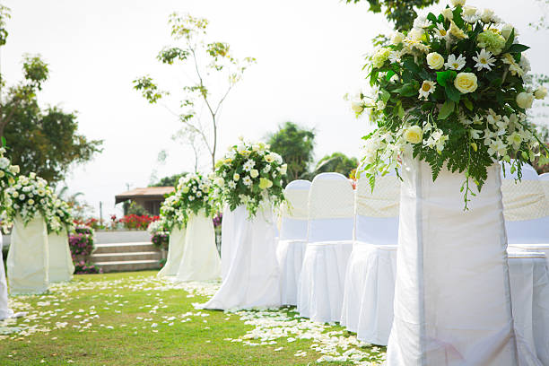 istock Wedding ceremony in a beautiful garden 186923034