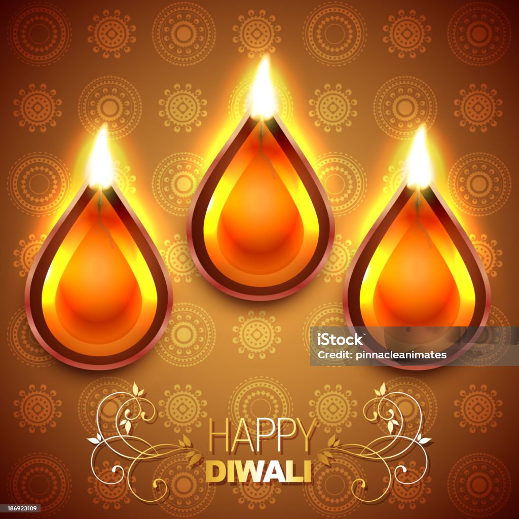 diwali diya brillante - arte vectorial de Celebración - Acontecimiento libre de derechos