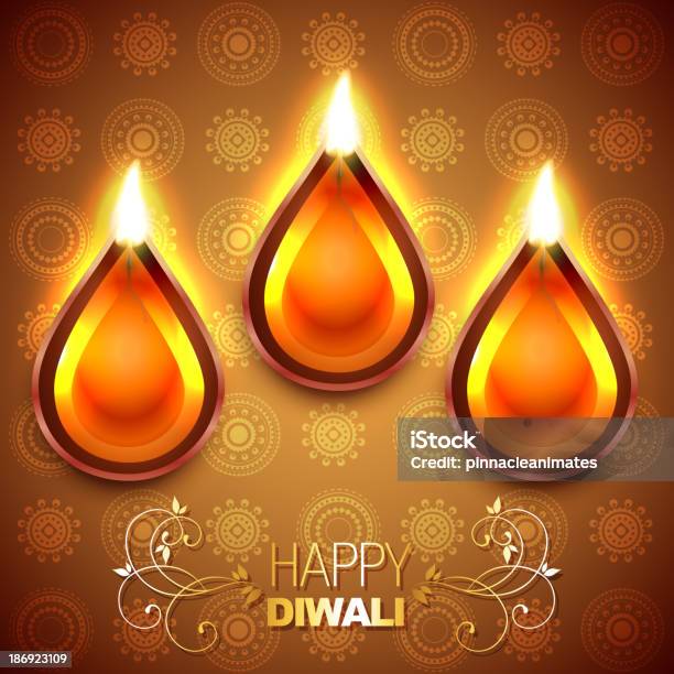 Ilustración de Diwali Diya Brillante y más Vectores Libres de Derechos de Celebración - Acontecimiento - Celebración - Acontecimiento, Celebración - Ocasión especial, Cultura hindú