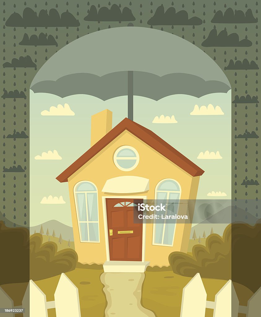 Protect your home Protect your home. Vector illustration. Built Structure stock vector