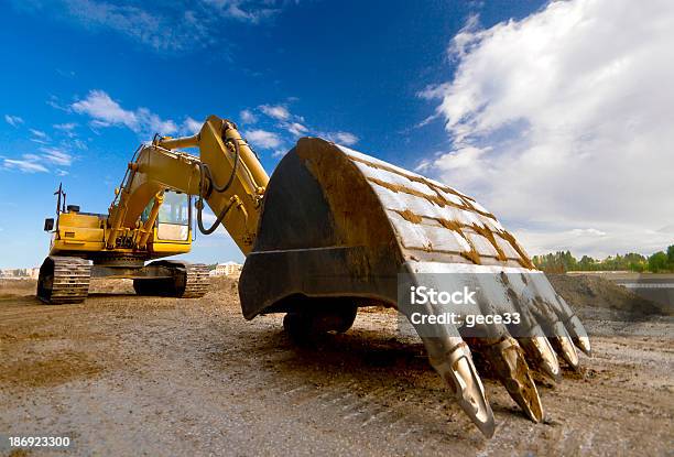 Excavator Stock Photo - Download Image Now - Activity, Agricultural Machinery, Backhoe