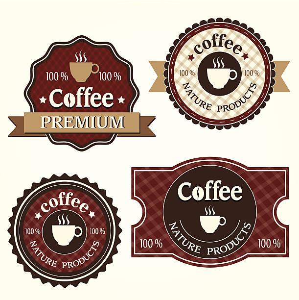 coffee label - Illustration vector art illustration