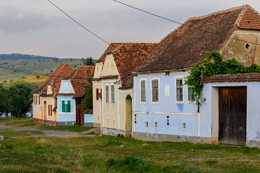 Viscri, Brasov, Romania - July 04, 2022: The Village of Viscri in Romania