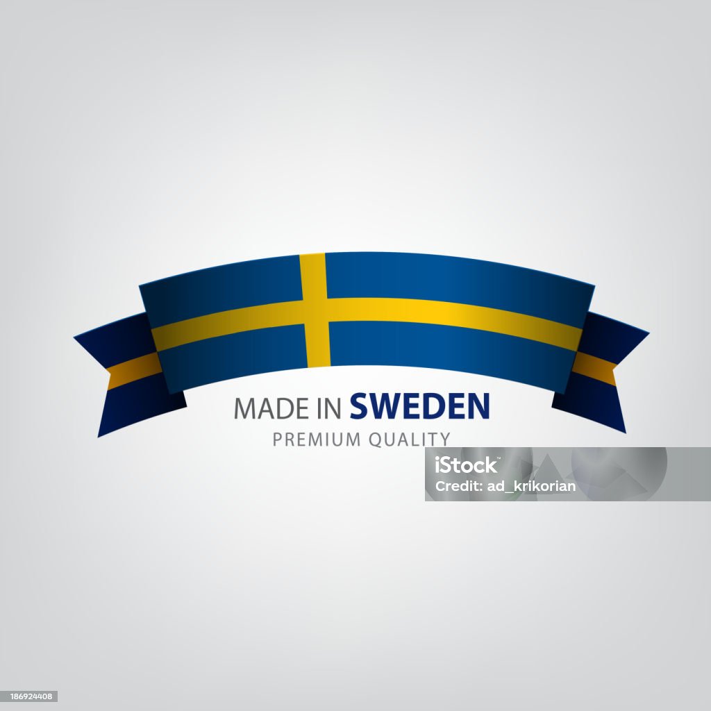 in Svezia, svedese tenuta, bandiera, (Vettore) - arte vettoriale royalty-free di A forma di croce